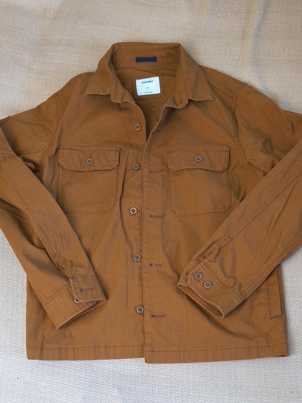 Old Navy Men’s Rust Brown Lightweight Shirt Jacket